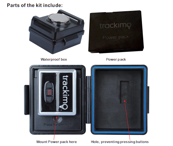 Waterproof Magnetic Box for GPS Tracker + 3500mAh battery. Free Postage - Trackimo.com.au